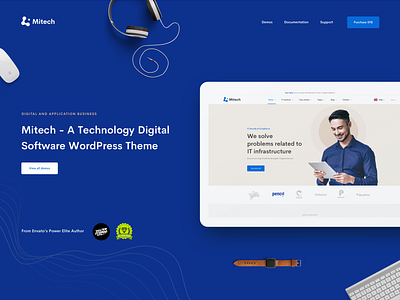 Mitech - Technology, IT Services & Solutions WordPress Theme creative creative design design minimal modern multipurpose ui ui ux webdesign wordpress