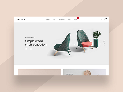 Homepage for Amely - Fashion Shop WordPress Theme 2 construction creative creative agency e commerce minimal modern multipurpose portfolio psd ui webdesign wordpress