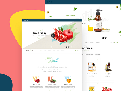 Organie - Organic Store & Food WooCommerce Theme 2 creative design e commerce minimal modern multipurpose psd ui webdesign wordpress