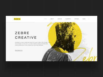 Zebre - Freelancer & Agency Portfolio Minimal WP Theme creative design minimal modern multipurpose portfolio psd simple theme ui ux webdesign wordpress