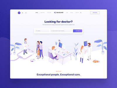 AeroLand | Clinic Homepage Web Design