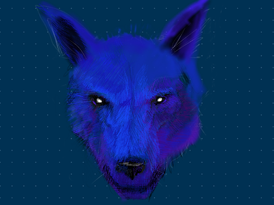 Red rising wolf hand drawing