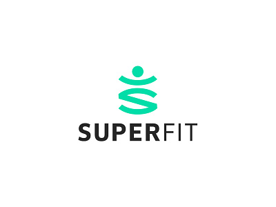 SUPERFIT Logo fit fitness gradient green gym super workout