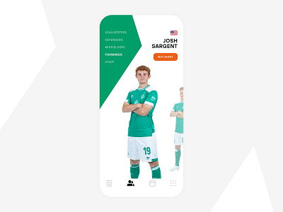 Werder Bremen App bremen football germany green mobile soccer ui usa werder white