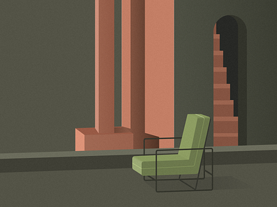 Place to stay chair home illustration interior vector