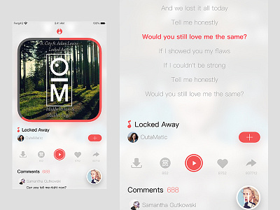 Independent music recommendations app design ui