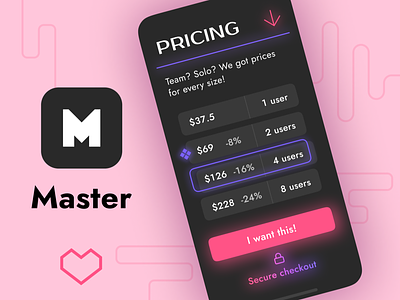 Master Figma Plugin | Mobile Pricing View Concept