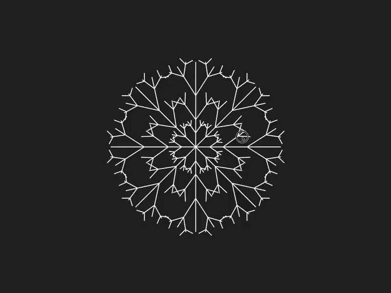 Generative Snowflakes art christmas generative lines p5.js simple snow snowflake vector winter