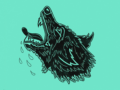 Quiet Hounds Illustration dog hound illustration wolf
