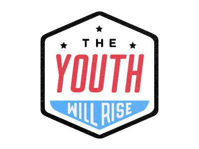 Kickstarter Launch america americana badge branding logo united young