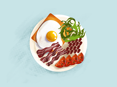 Good morning breakfast egg illustration meal