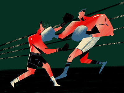 Boxing boxing character illustration sport