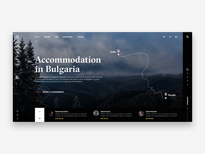 Accommodation in Bulgaria - design concept design minimal nature travel ui ux web website