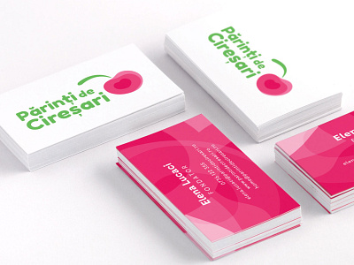 PARINTI DE CIRESARI - BRANDING branding business cards cherry clean design identity logo design modern design pink visual identity