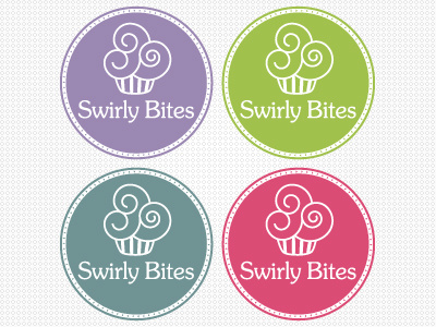 Logo Swirly Bites bakery cupcake logo sweets