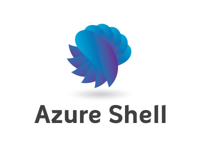 Logo AzureShell blue branding logo seashell