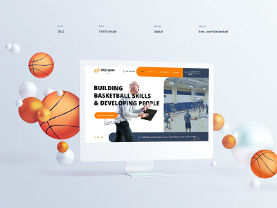 BLB - Website UI/UX Design adobe xd basketball blue clean coach design fun graphic design modern orange sports ui uiux ux web design website
