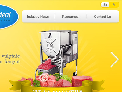 Food Equipments meat mincer white ui yellow