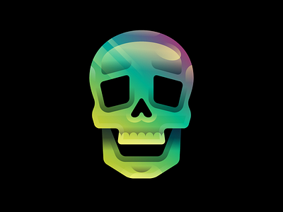 Halloween Skull flat glass skull gradients halloween illustration magic mirror