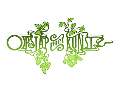 Opstap met kunst artdeco jugendstil logo mauice van der bij typography