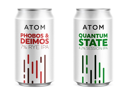 Atom Can Packaging Concepts beer branding cans craft beer data packaging science visualisation