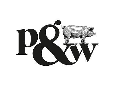 Pig & Whistle Emblem bistro branding food logo pig restaurant typography whistle