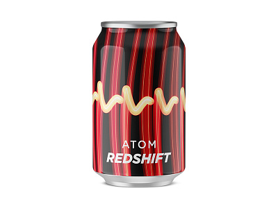 Atom Redshift Can beer can craft design label packaging