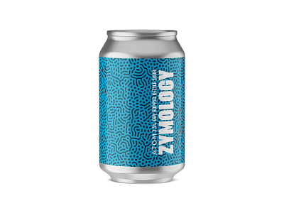 Atom Zymology Can Design beer blue can craft design packaging pattern science zymology