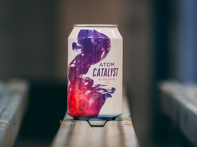 Atom Catalyst Beer Can beer beverage craft beer design packaging packaging design photograph product