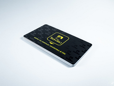 Tuck'nTails Card black branding business card classy marketing silk sleek spot uv yellow