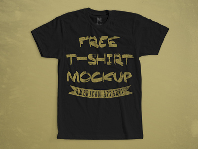 Free T-shirt Mockup 2016 american apparel black design free gold grunge mockup mockups shirt t shirt unisex vintage