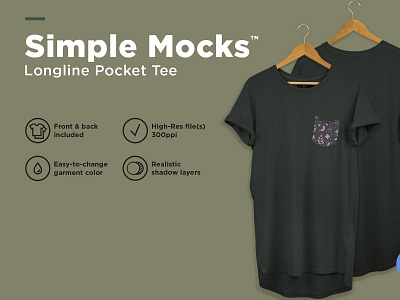 Longline T-Shirt Mockup