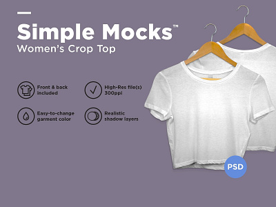 Download Crop Top Mockup Designs Themes Templates And Downloadable Graphic Elements On Dribbble PSD Mockup Templates