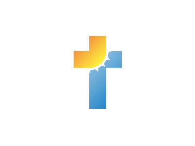 The Ministry Logo church cross gradient logo sky sun