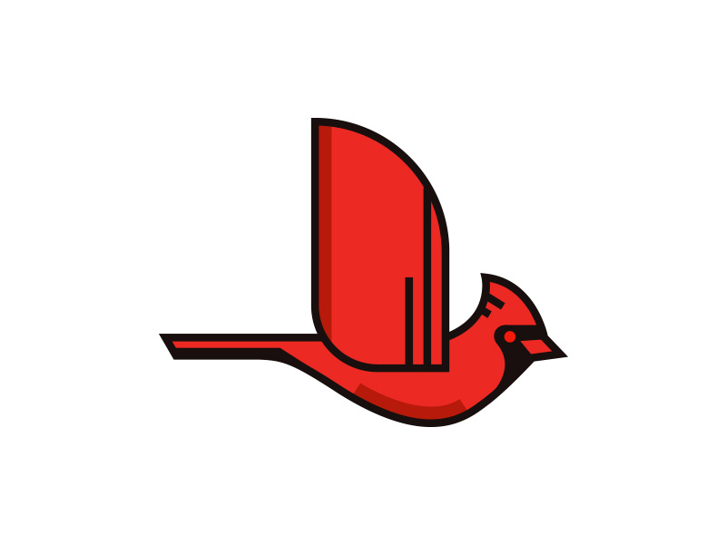 The Cardinal charley harper bird cardinal