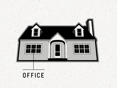 Home Office architecture house illustration