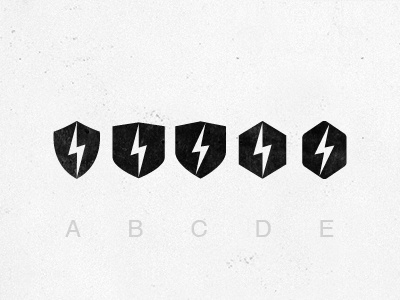 Shield Logo Options bolt lightning logo options shield