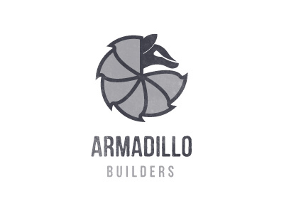 Armadillo Builders Logo armadillo blade builder construction logo saw