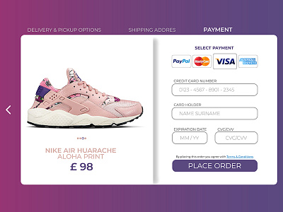 Daily UI - Day 002 002 checkout credit card daily ui ecommerce flat ui ux