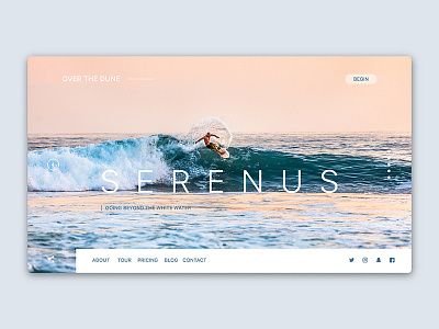 Daily UI - Day 014 app design dailyui flat ios landing page minimal surfing tropical ui ux web design