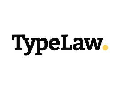 TypeLaw - Logo branding design flat logo minimal typography vector