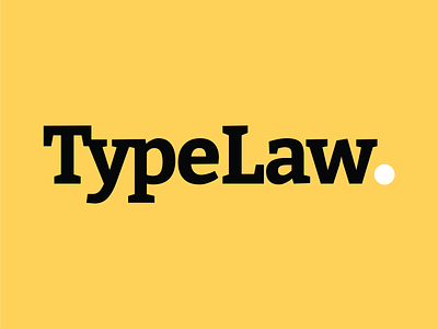 TypeLaw - Logo branding design flat logo minimal typography