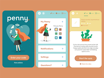 Penny Pack - App app app design design flat ui ux