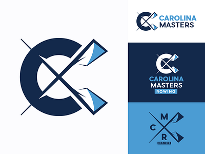 Carolina Masters Rowing branding design graphic design icon logo typography