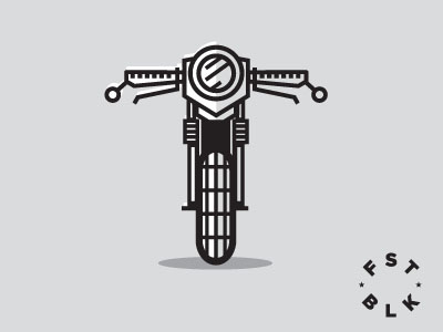 Fast Black Motor Co. illustration logo motorcycle