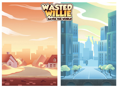 Wasted Willie Backgrounds background bluqube gameart illustration wasted willie