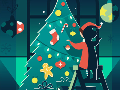 Happy Holidays art christmas digital holidays illustration karyl gil