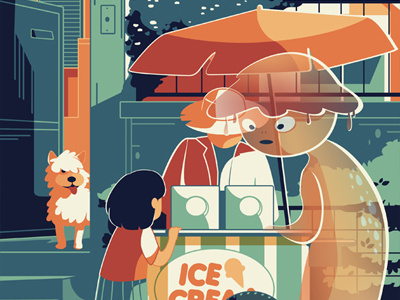 Imaginary Creature 2 character ice cream illustration imaginary karyl gil kid monster street vendor