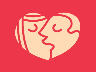 Happy Women's Day heart illustration kiss love