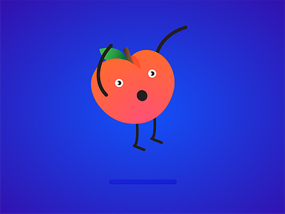 Surprised apricot apricot fruit gradient hello hola illustration suprised